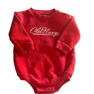 Old Navy Vibrant Red Infant Onesie
